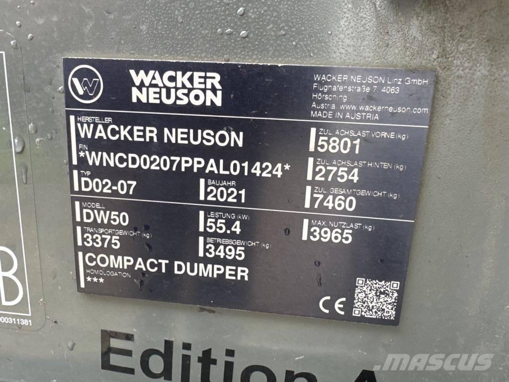 Wacker Neuson DW50 Minidumpperit