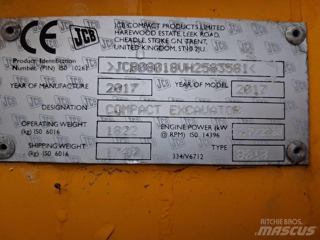 JCB 8018 CTS Minikaivukoneet < 7t