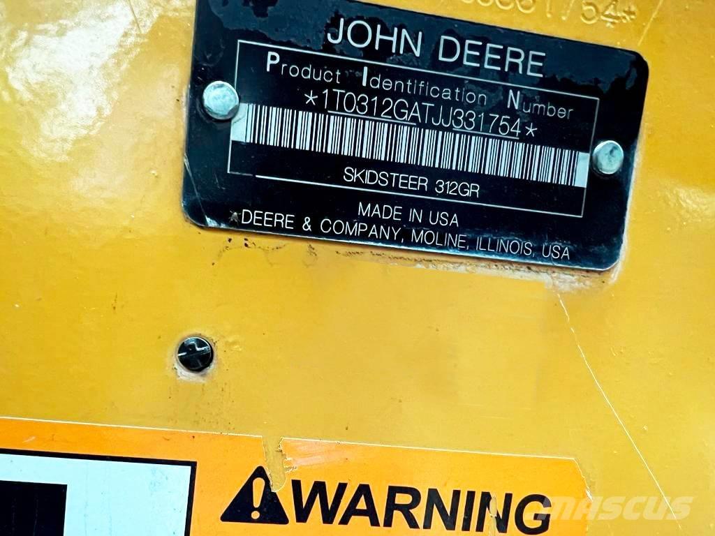 John Deere 312 Liukuohjatut kuormaajat