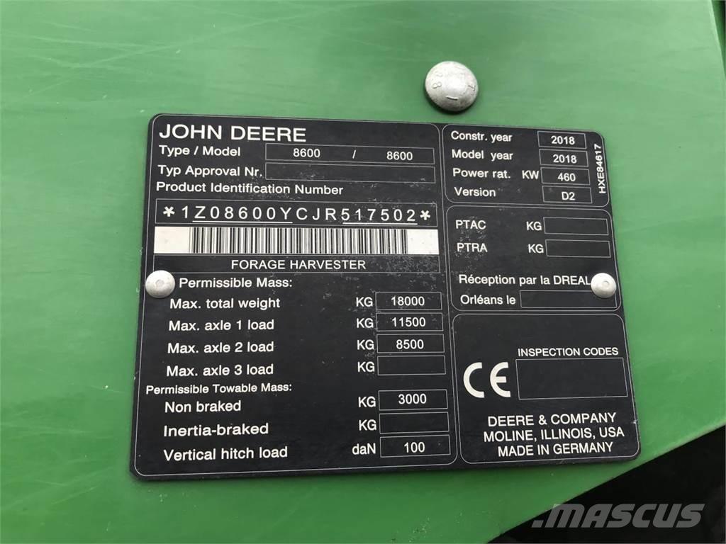 John Deere 8600 Ajosilppurit
