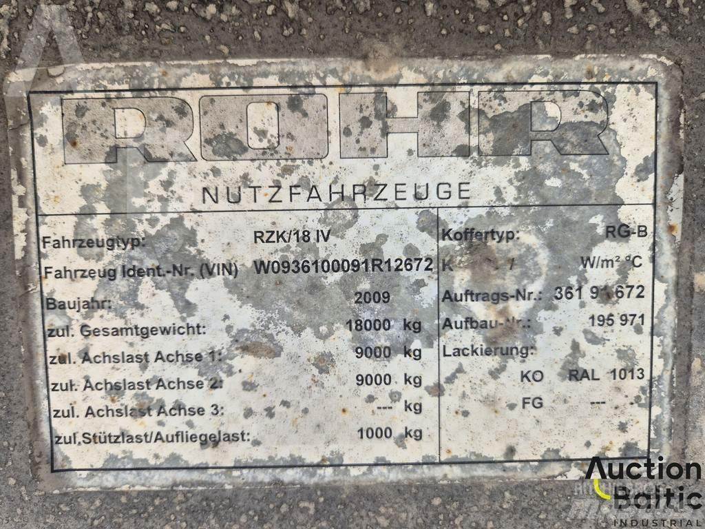 Rohr RZK 18 IV Pressukapellipuoliperävaunut