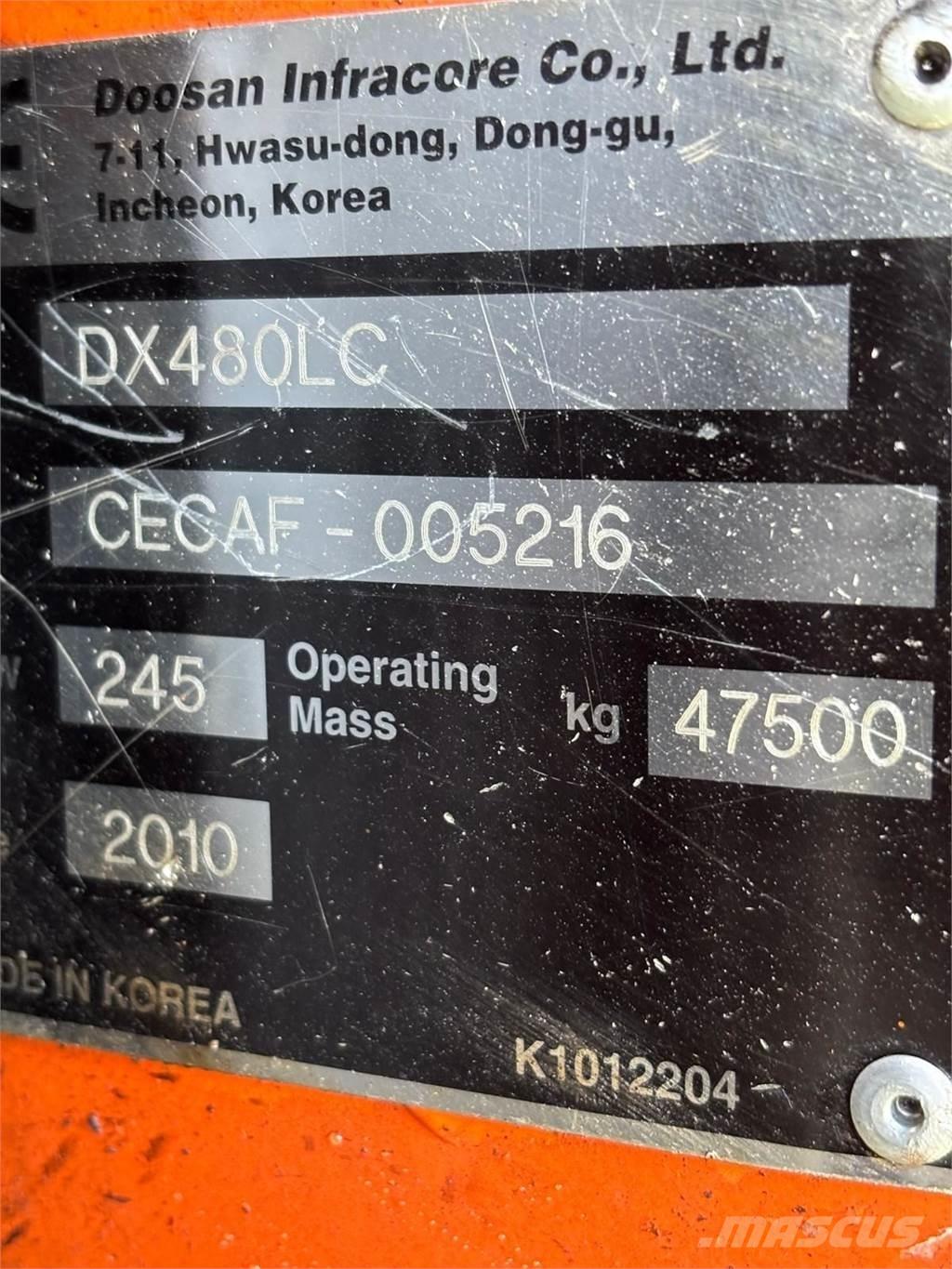 Doosan DX480LC Telakaivukoneet