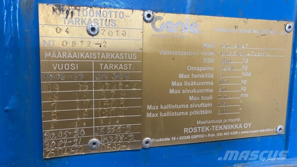 Genie GS 4047 Saksilavat