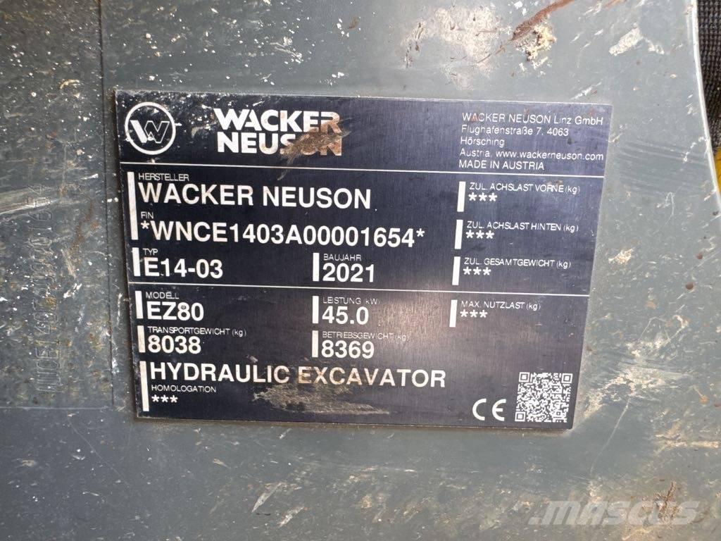 Wacker Neuson EZ80 Telakaivukoneet