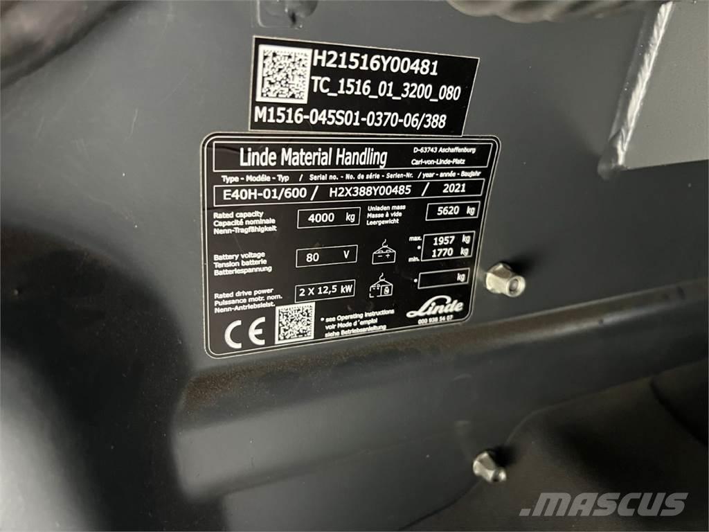 Linde E 40H-01 / 600 Sähkötrukit