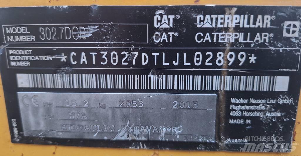 CAT 302.7 D CR Minikaivukoneet < 7t