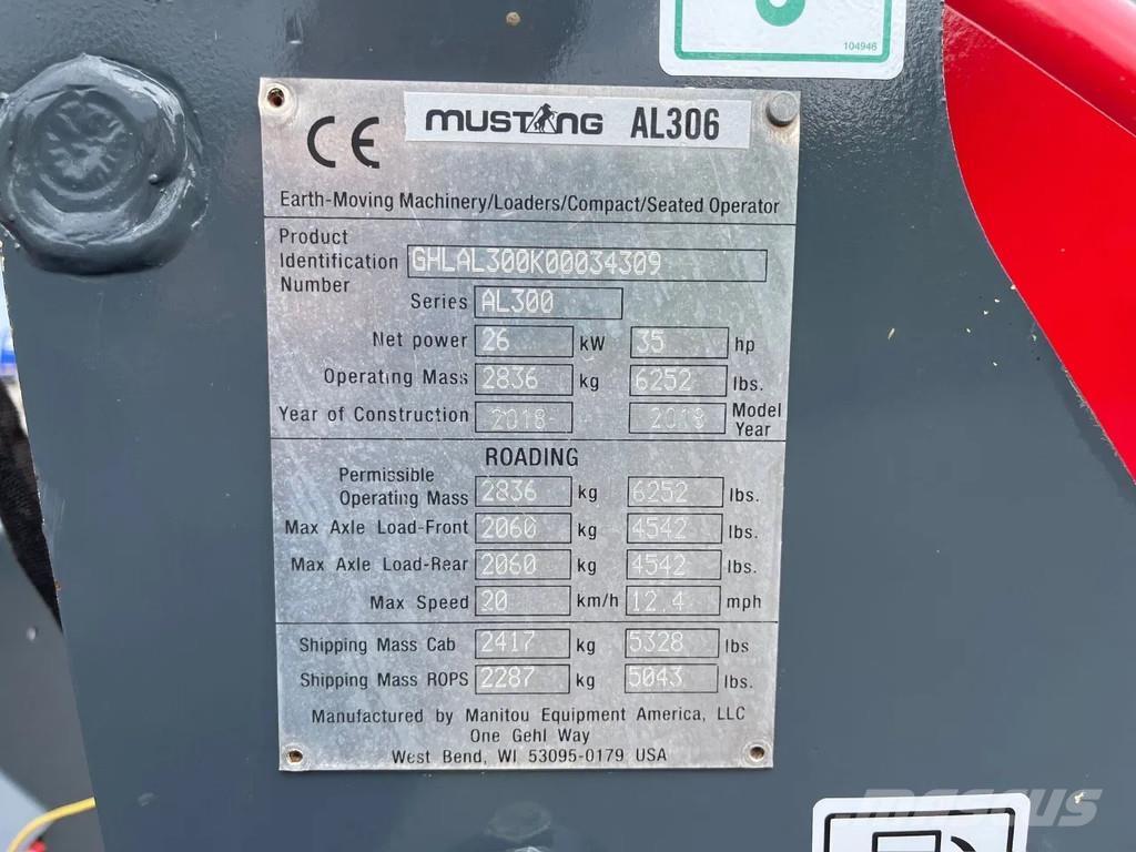 Mustang AL306 Pyöräpuskutraktori