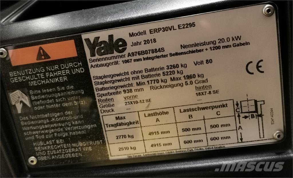 Yale ERP30VL Sähkötrukit