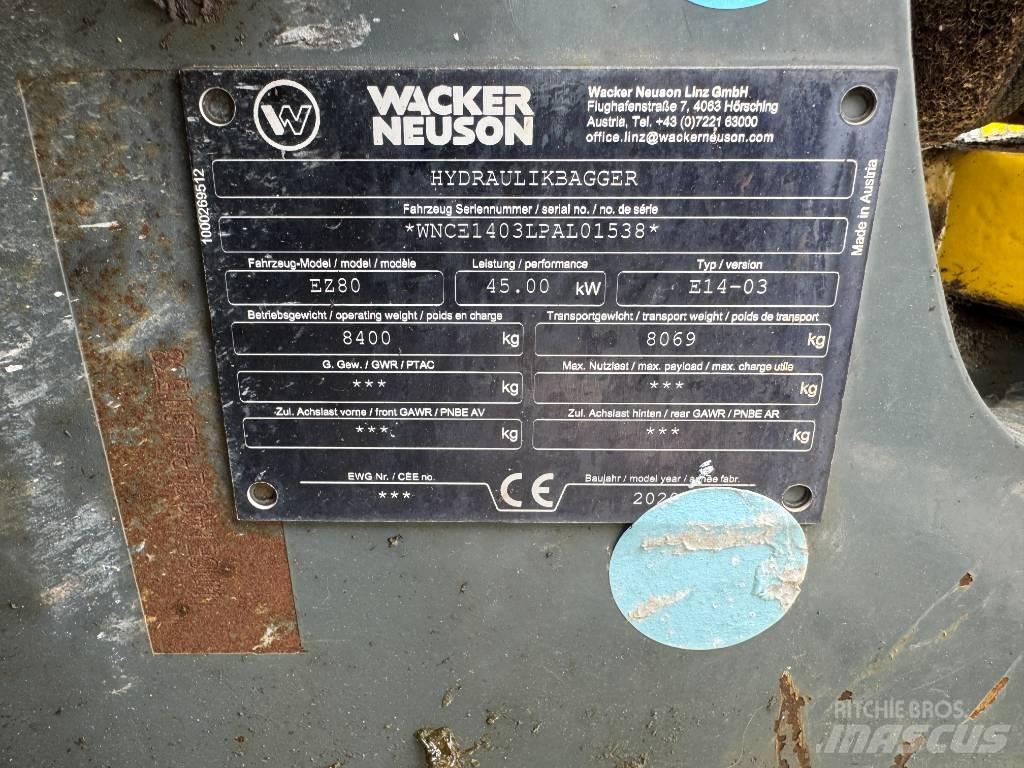 Wacker Neuson EZ80 Telakaivukoneet