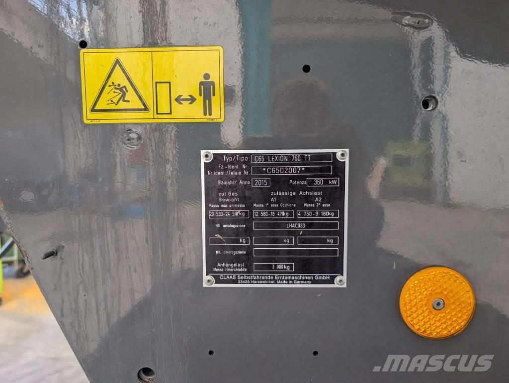 CLAAS Lexion 760 TT Leikkuupuimurit
