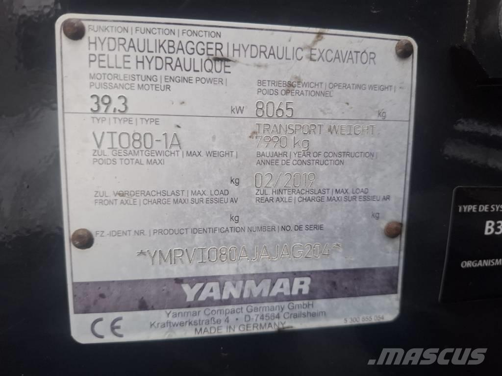 Yanmar Vio 80-1A Midikaivukoneet 7t - 12t