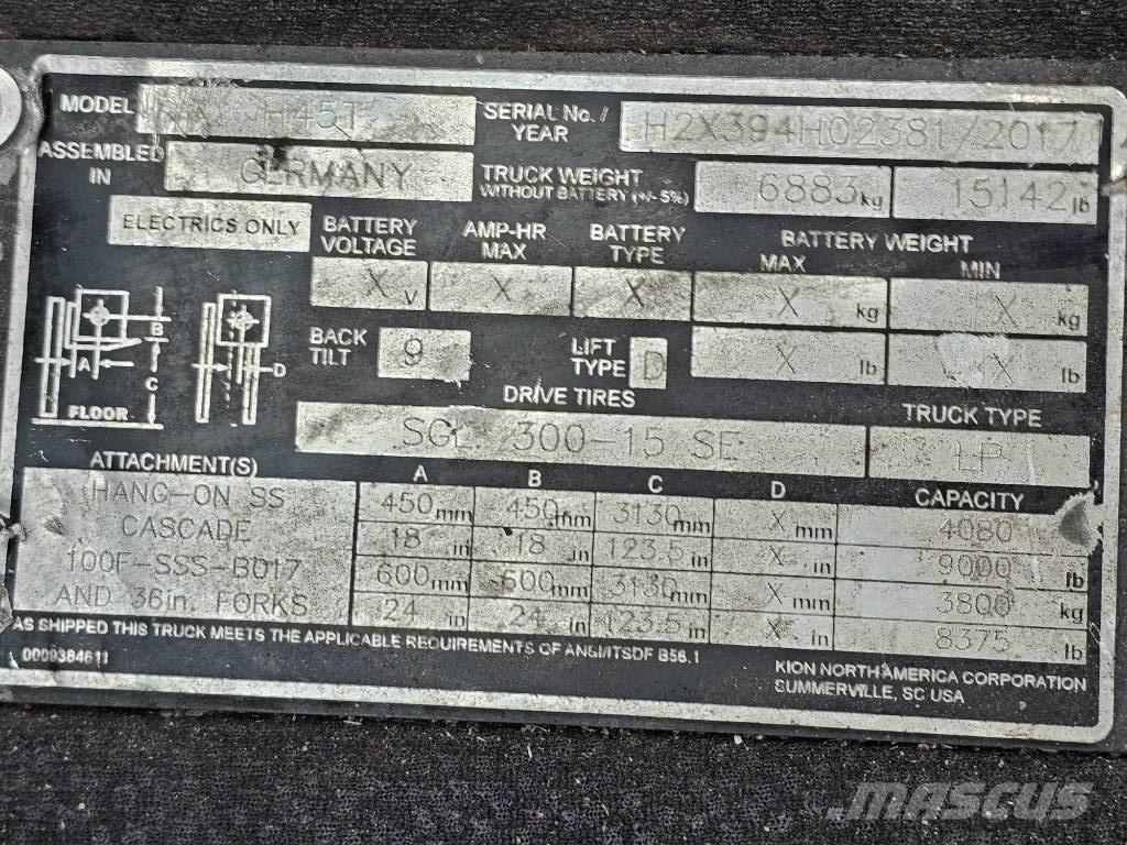 Linde H45T Nestekaasutrukit