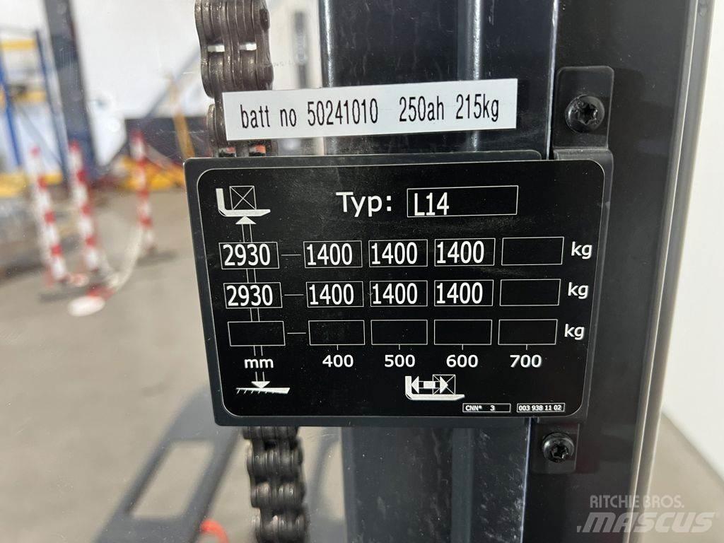 Linde L14 Käyden ajettavat pinoamistrukit