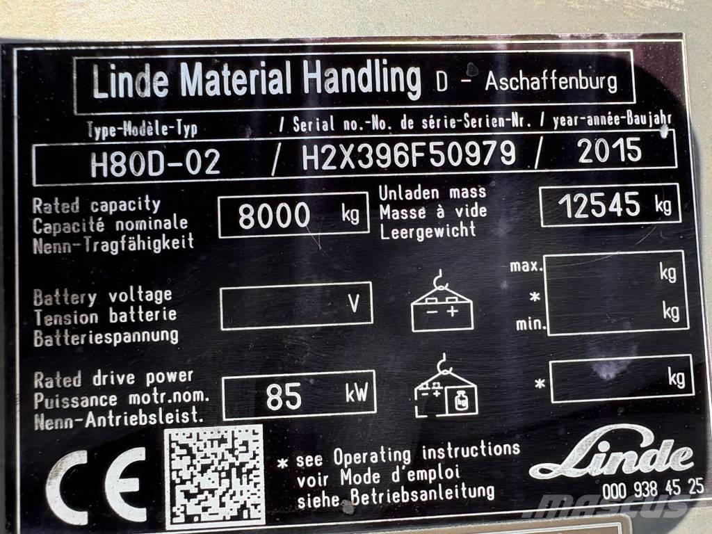 Linde H 80 D Dieseltrukit