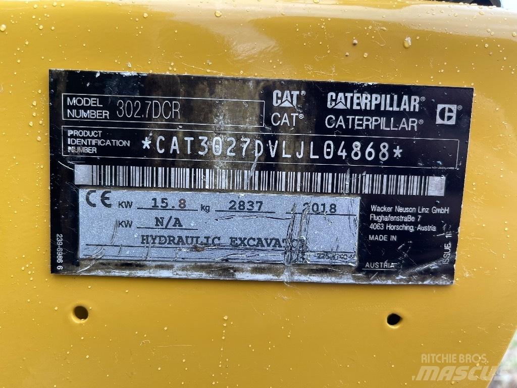 CAT 302.7D CR Minikaivukoneet < 7t