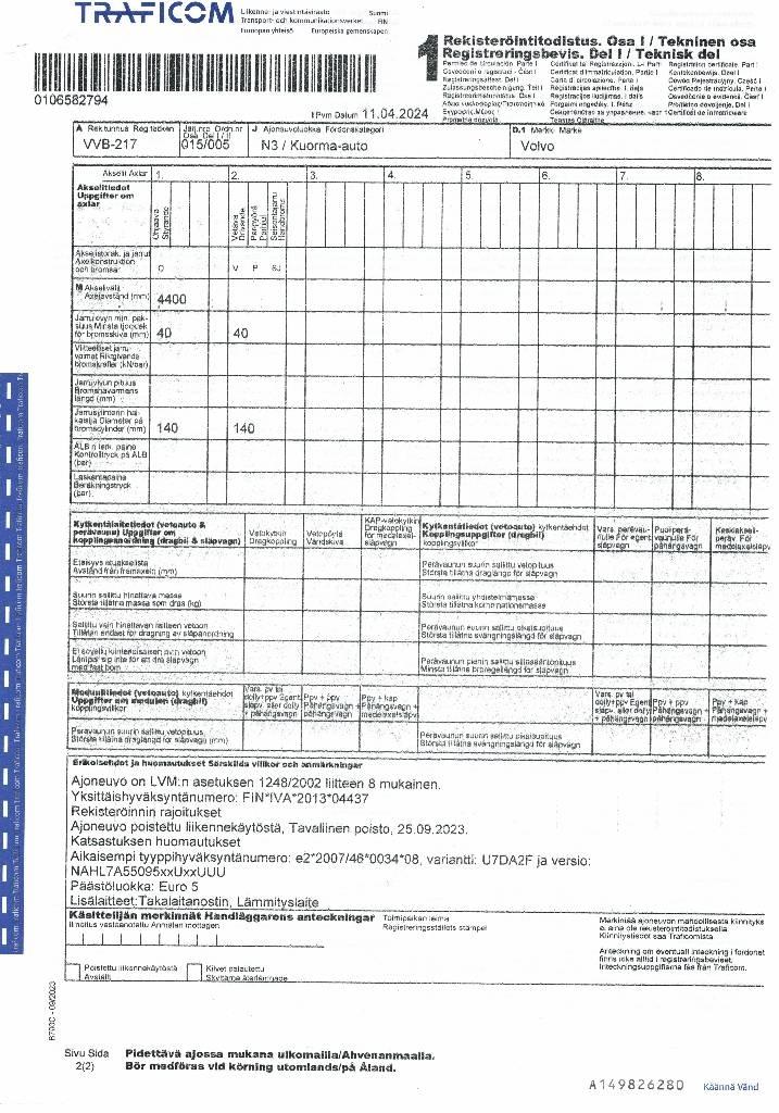 Volvo FL 240 Umpikorikuorma-autot