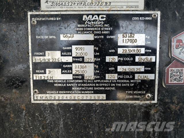 MAC END DUMP Muut perävaunut