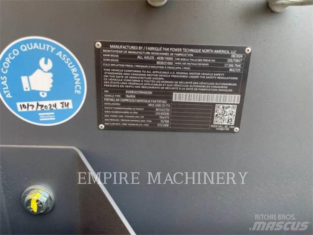 Atlas Copco XRVS1000CD Kompressorit