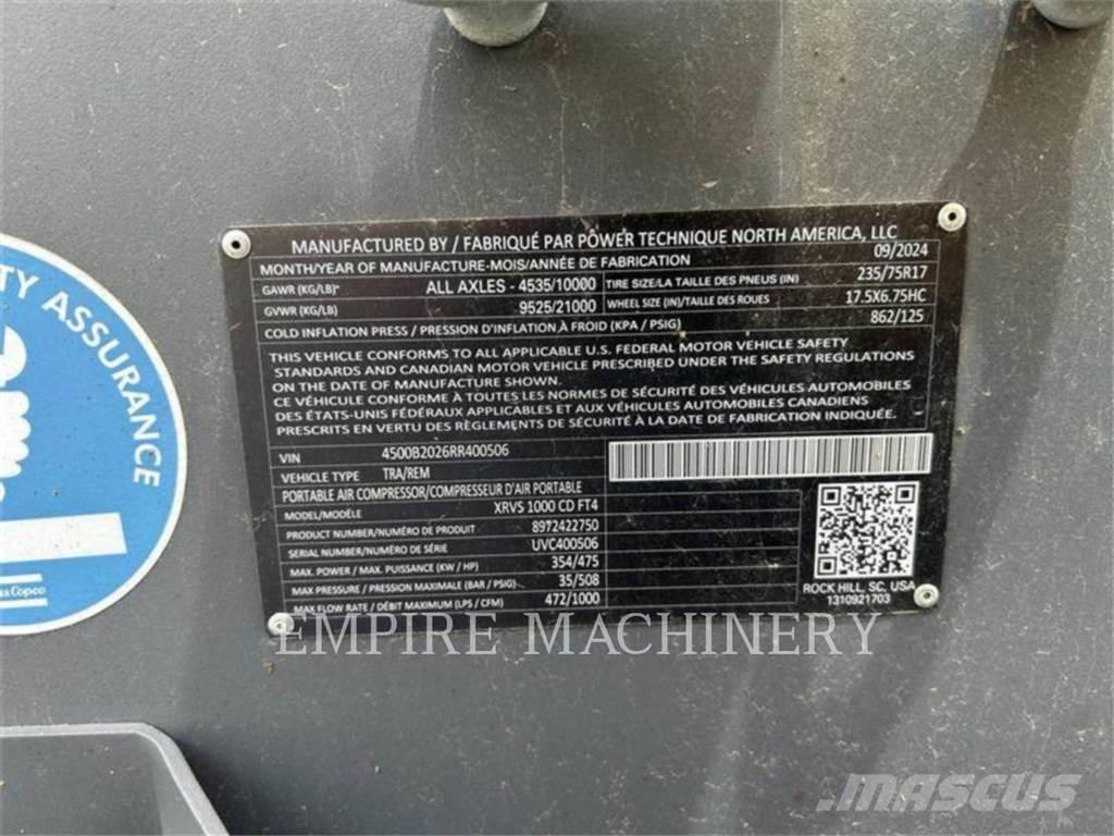 Atlas Copco XRVS1000CD Kompressorit