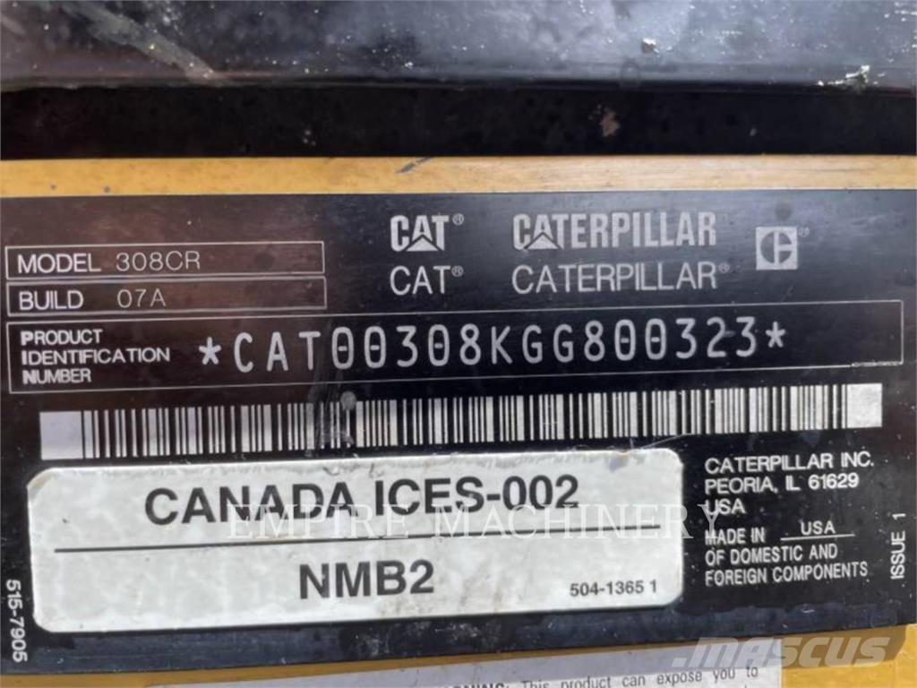 CAT 308-07 Telakaivukoneet