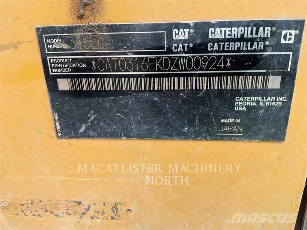 CAT 316EL Telakaivukoneet