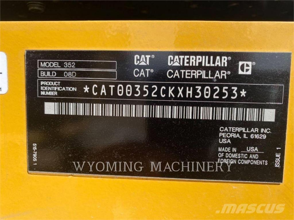 CAT 352 Telakaivukoneet