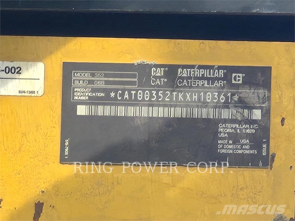 CAT 352-08 Telakaivukoneet