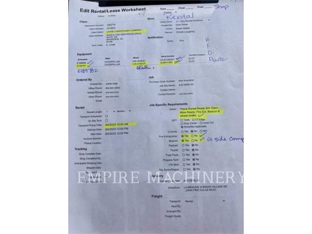 CAT 416-074ECP Kaivurikuormaajat
