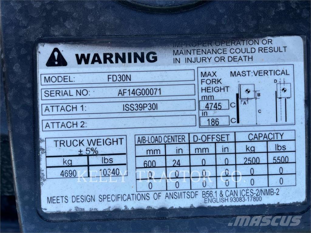 CAT FD30N Muut haarukkatrukit