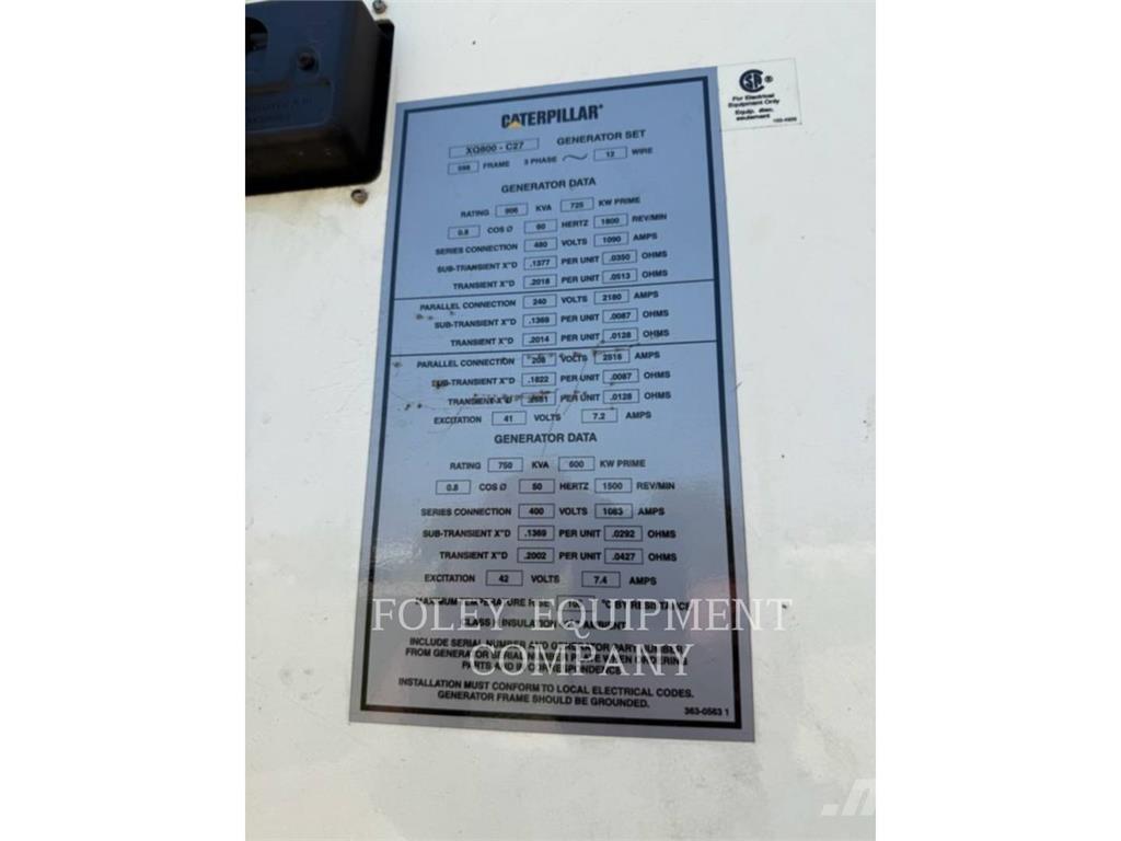 CAT XQ800 Muut generaattorit