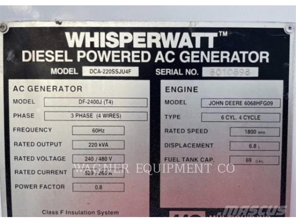 MultiQuip DCA220SSJU4F Muut generaattorit