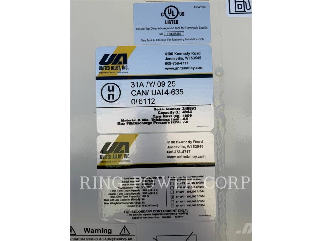 United 1250 GALLON Muut koneet