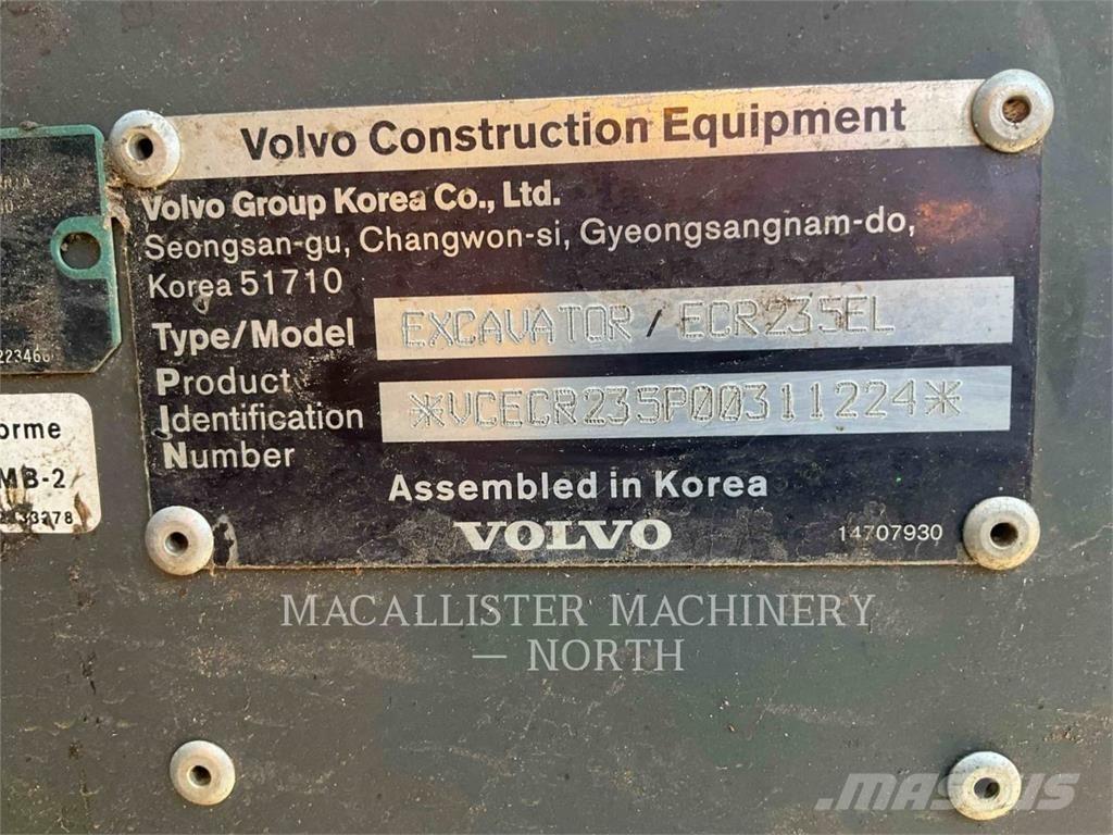 Volvo ECR235EL Telakaivukoneet