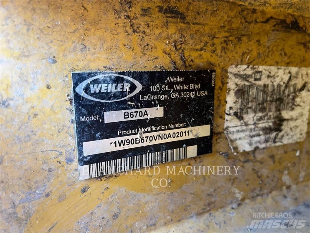 Weiler B670A Kaatokasauskoneet