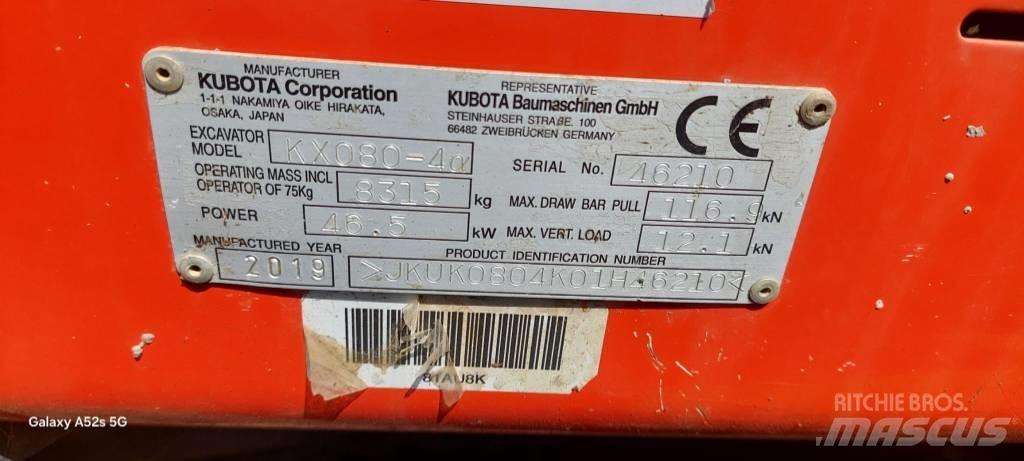Kubota KX 080-4 Midikaivukoneet 7t - 12t