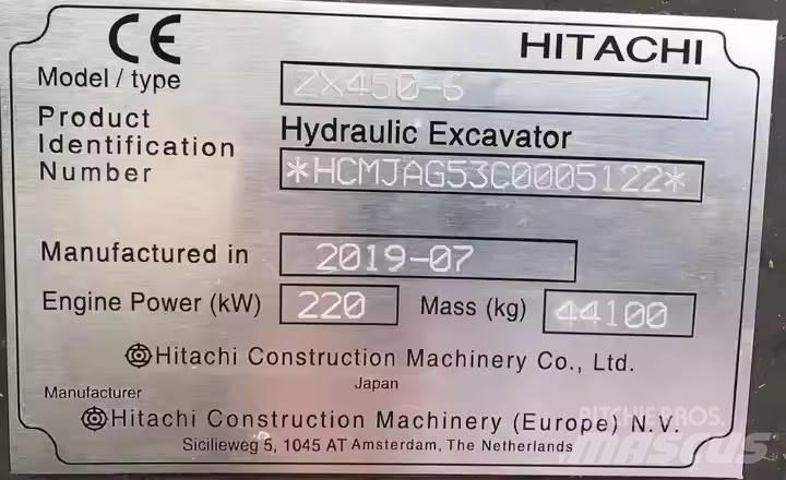 Hitachi ZX450H Telakaivukoneet