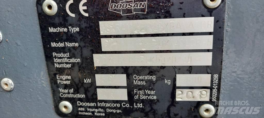 Doosan DX140LCR-5 Telakaivukoneet