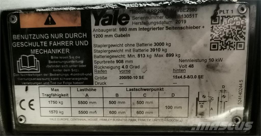 Yale ERP20VT MWB Sähkötrukit