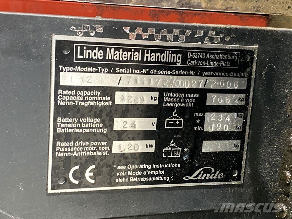 Linde L12I Käyden ajettavat pinoamistrukit