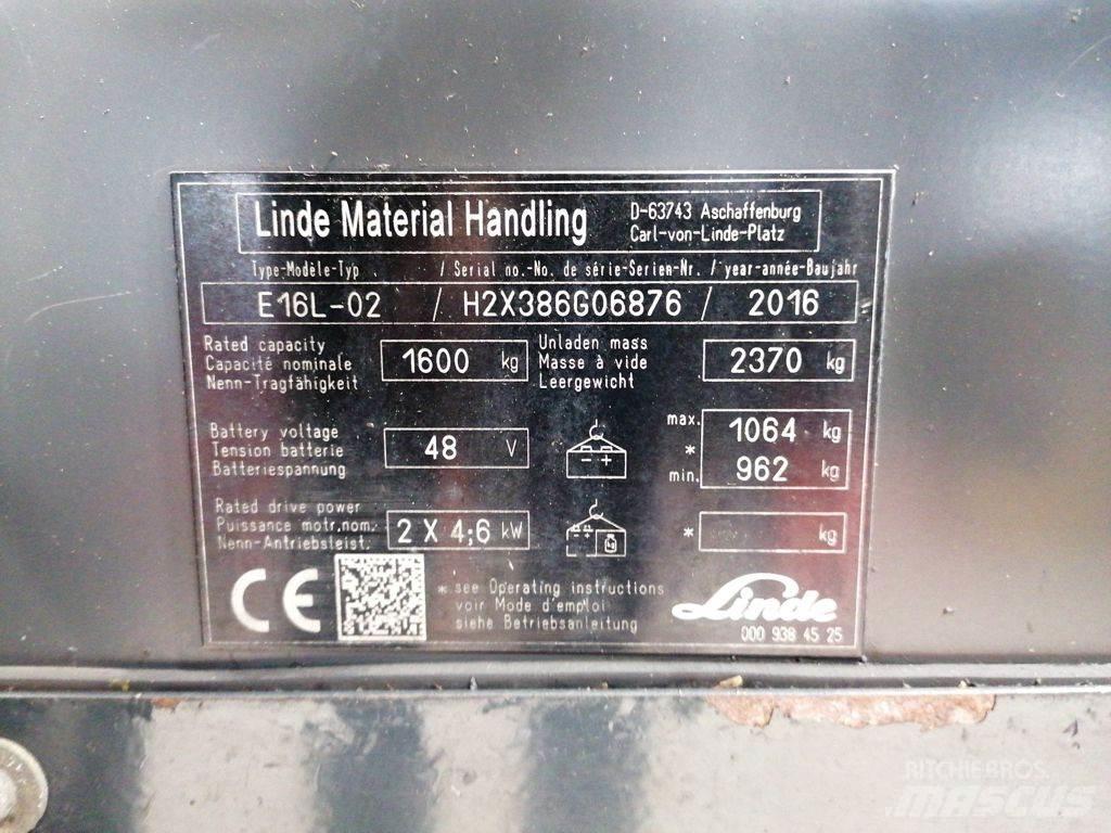 Linde E16L-02 Sähkötrukit