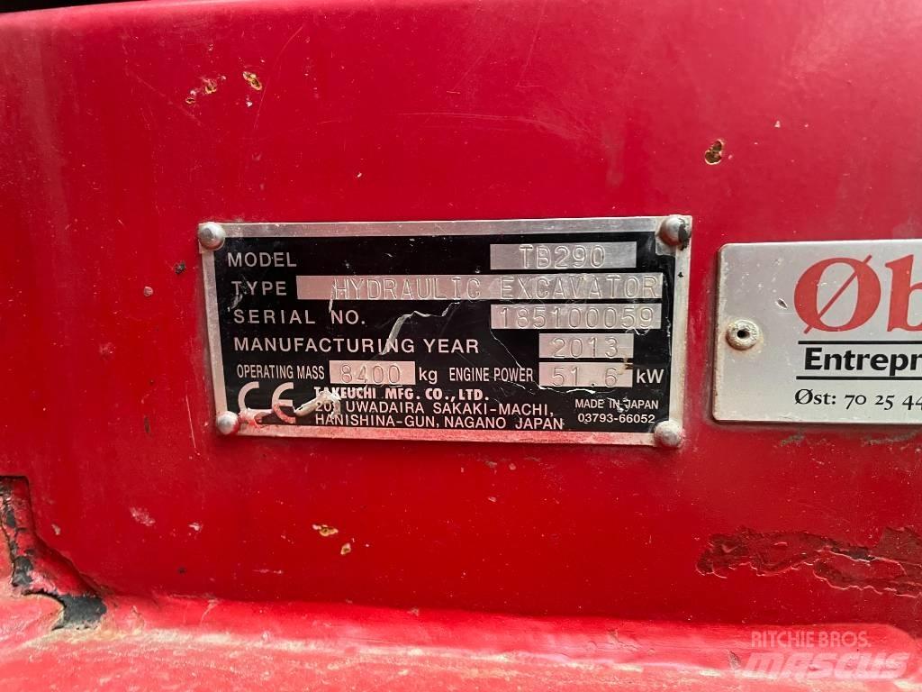 Takeuchi TB290 Midikaivukoneet 7t - 12t