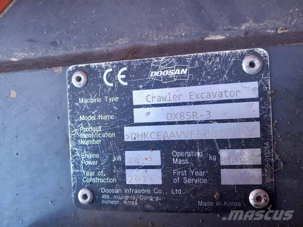 Doosan DX 85 R-3 Midikaivukoneet 7t - 12t