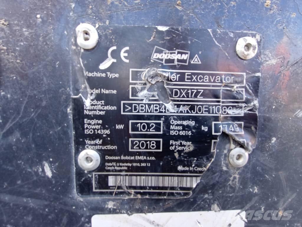 Doosan DX 17 Minikaivukoneet < 7t