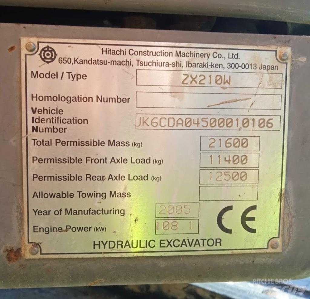 Hitachi ZX 210 W Pyöräkaivukoneet
