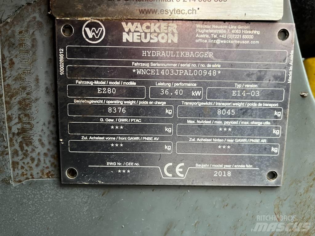 Wacker Neuson EZ 80 Midikaivukoneet 7t - 12t