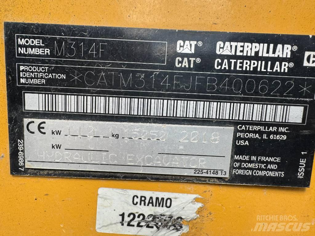 CAT M314F Pyöräkaivukoneet