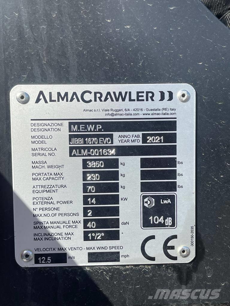 Almac Jibbi 1670 evo Muut henkilönosturit