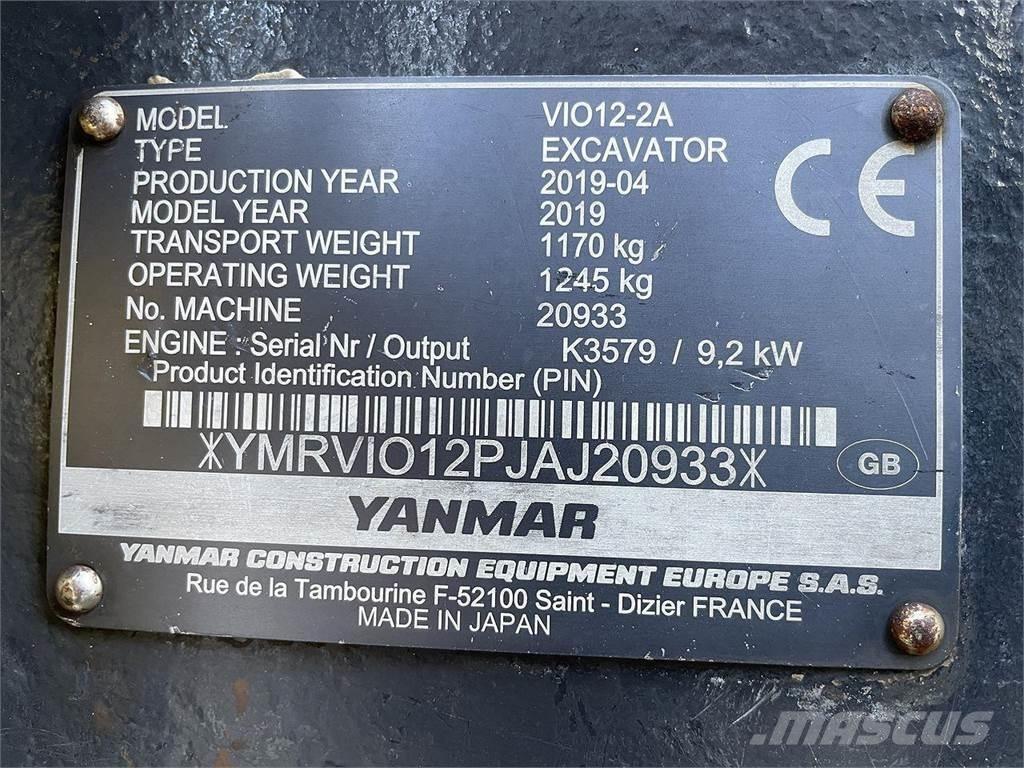 Yanmar VIO12 Pyöräkaivukoneet