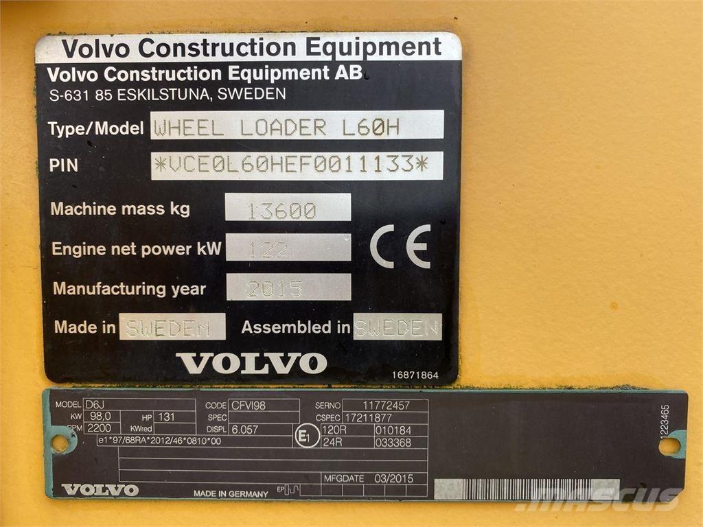 Volvo L60H Pyöräkuormaajat