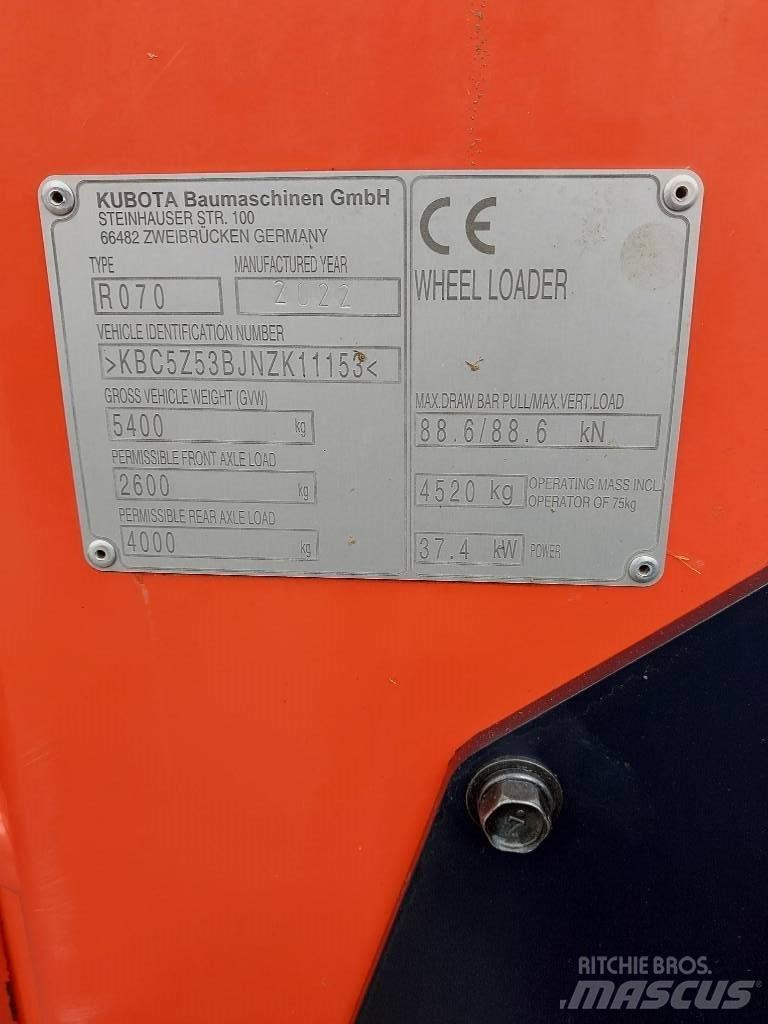 Kubota R 070 Pyöräkuormaajat